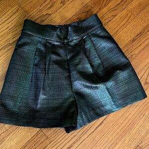 Metallic black shorts